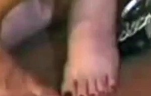 Busty tranny and brunette dude fuck each other in turn