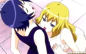 Shemale hentai gets tittyfucked by a busty anime
