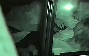 Amateur couples sex inside of the car