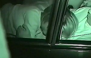 Amateur couples sex inside of the car