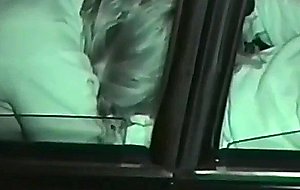 Amateur couples sex inside of the car
