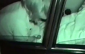 Amateur couples sex inside of the car