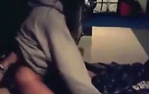 Horny teen doggystyle pumping action