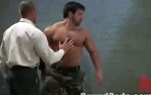 Military officer Tyler Saint ties up and fucks bodybuilder soldier ...