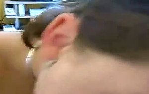 Brunette teen in deepthroat