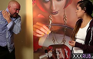 Big ass brunette MILF Zoey Foxx just wanted to suck a clients big hard dick