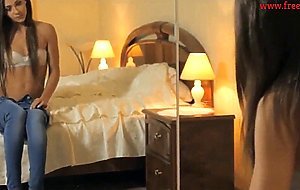 beautiful brunette teen sucking and fucking hard