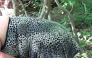 Brutal sex for a chubby milf in the woods