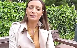 Sensual jane flashing her big natural tits in public
