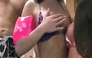 Young students copulate on college party