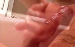 Hard uncut cock squirt piss