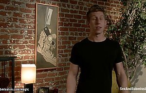 Husband fucks redhead and wife in bdsm