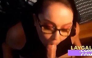 Watch me suck your cock and cum on my face