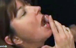 Mature gloryhole facial