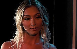 Teen Chloe Temple fucked petite blonde stepsis Lily Larimar with huge dildo