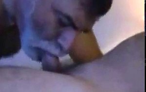 Daddy bear sucking a nice cock