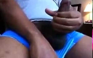 Verbal Hung Black Stud Jerk Off & Cum