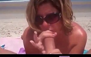 Cumshot on beach