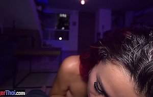 Sexy busty latina amateur teen sucks and fucks a big cock on camera