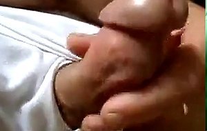 Curved small 5 inch thick dick erection out of underwear