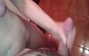 Handjob in Bathroom