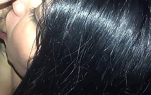 She sucks his small cock easily