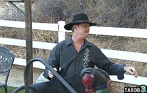 Petite ebony teen stepdaughter Sarah Banks taboo fucked on the carousel