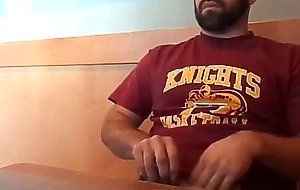 Bearded Bro Public Jerk Off in A Coffee Shop