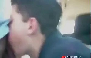 Sucking a cock seated in his car