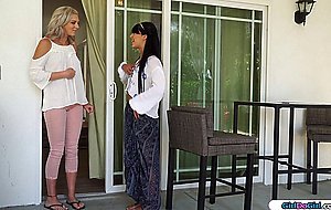 Lesbian licks and masturbated by teen nudist latina roommate