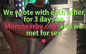 Horny wife riding big dildo and fucks her husband