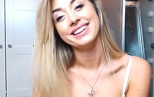 Blonde Euroslut Shows Big Boobs