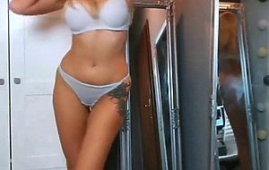 Blonde Euroslut Shows Big Boobs
