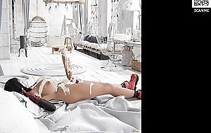 Blonde 3D MILF rides huge cock