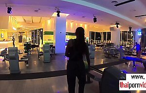 Skinny amateur Thai teen Cherry loves playing with big balls