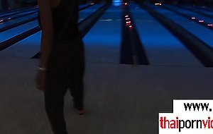 Skinny amateur Thai teen Cherry loves playing with big balls