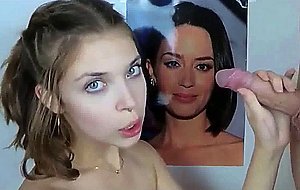 Sweet chick adores to suck a hard cock on her knees