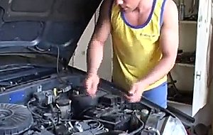 Two mechanics for a mature woman