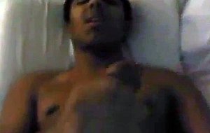 Black young man jerking off