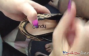 Handjob Into High Heels