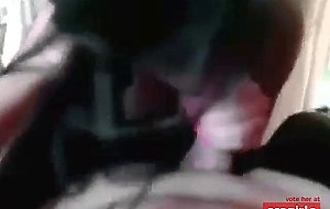 College girl almost pukes when he cums in her mouth