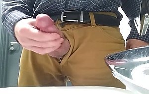 Little cock daddy wank at work with big cum spurt 2