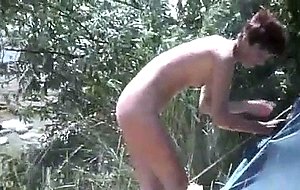 Amateur girl homemade beachfont camping 009