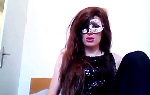 Young Crossdresser in a beautiful sequin dress