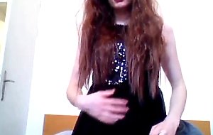 Young Crossdresser in a beautiful sequin dress