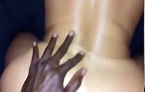 White MILF taking Big Black Dick Doggy Style