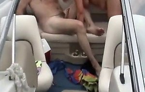 Sharing girl on the boat