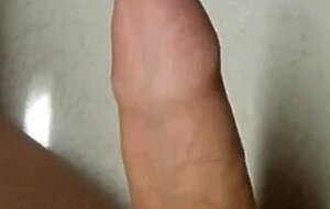 lad playing with his uncut cock - nice long foreskin!