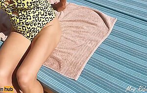 Mrs robinson, watching honey stepmom shaving her pussy in outdoor shower