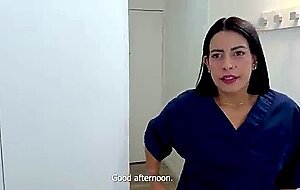 Milf nurse fucks her young patient in the office while the doctor is out! felation boy and